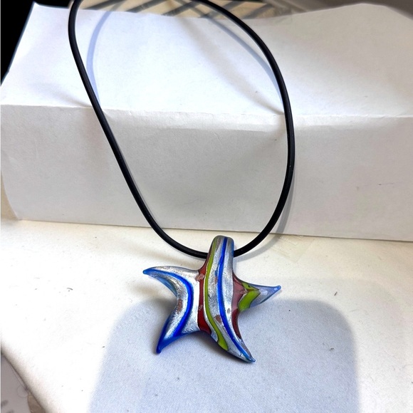 ๐ Vintage Murano Glass Starfish Pendant โ Handmade Italian Art Glass Magic! ๐ - Picture 15 of 16